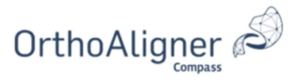 Logo da OrthoAligner Compass, marca brasileira de alinhadores invisíveis e única com certificação ANVISA.