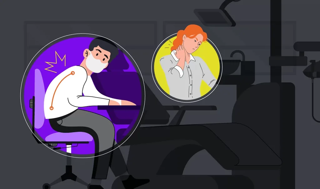 Ergonomia na odontologia. Profissionais sentindo dor por não aplicarem ergonomia.