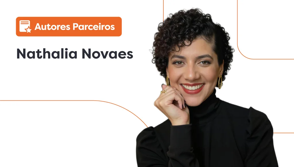 Bruxismo odontologia. Imagem ilustrativa da Dr.ª Nathalia Novaes, ao lado dela, há um lettering escrito "autores parceiros".