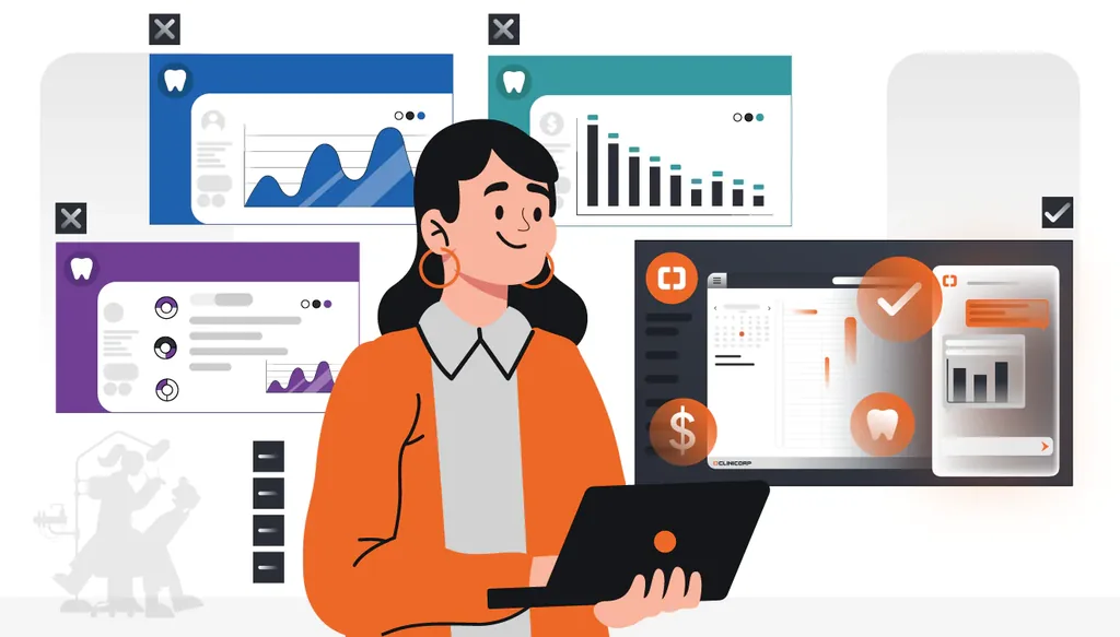 Tela de controle financeiro em um software odontológico para reduzir inadimplência na clínica.